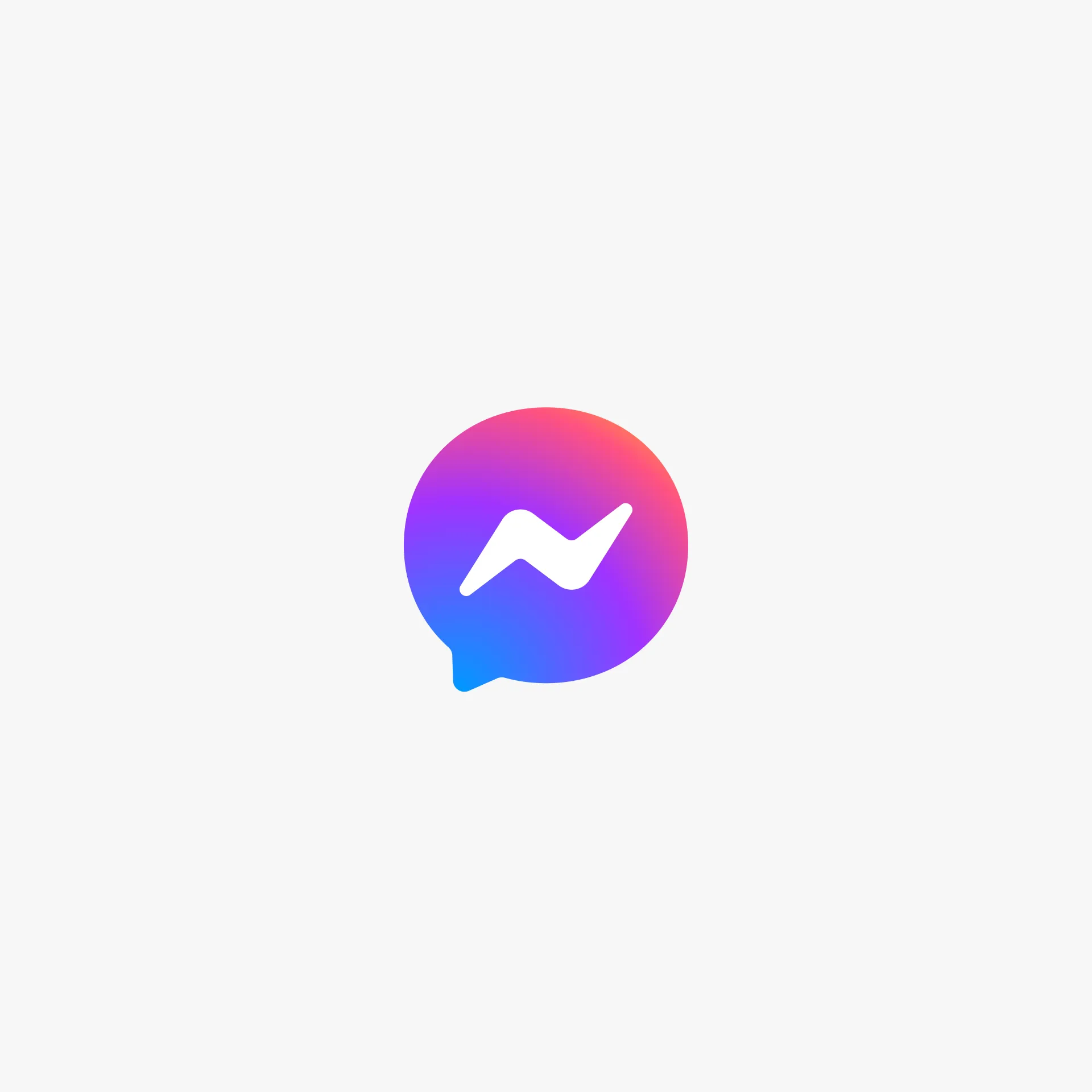 The Messenger logo, a chat bubble in a purple-to-blue gradient
