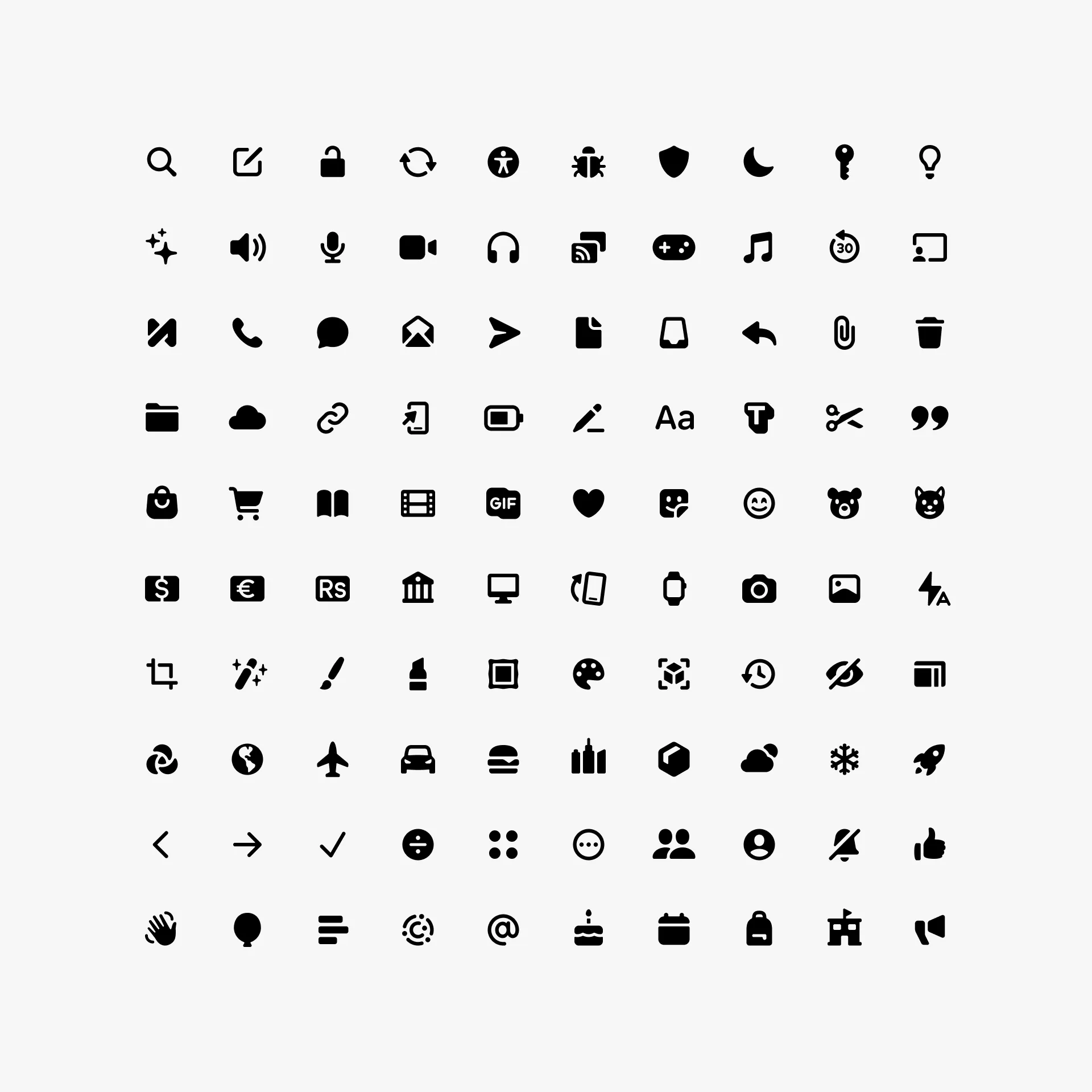 Messenger's icon library