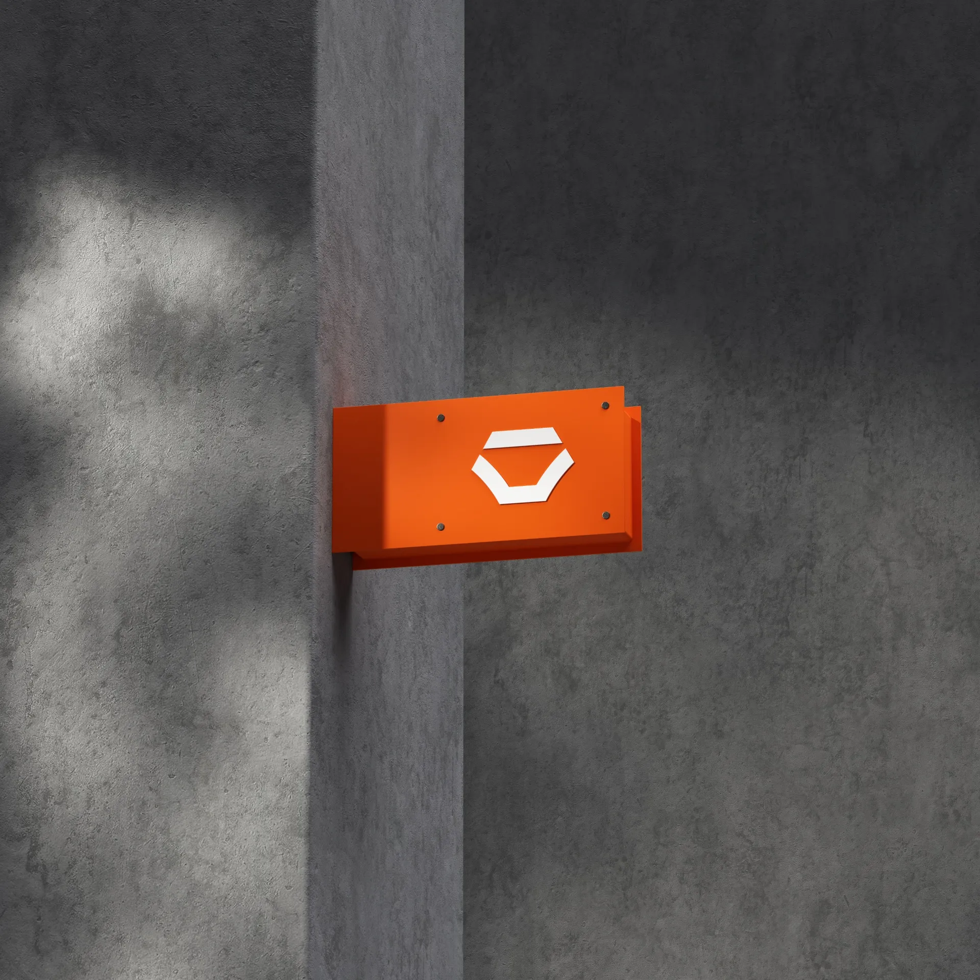 The Standard Bots logo on an orange sign mounted to a concrete wall
