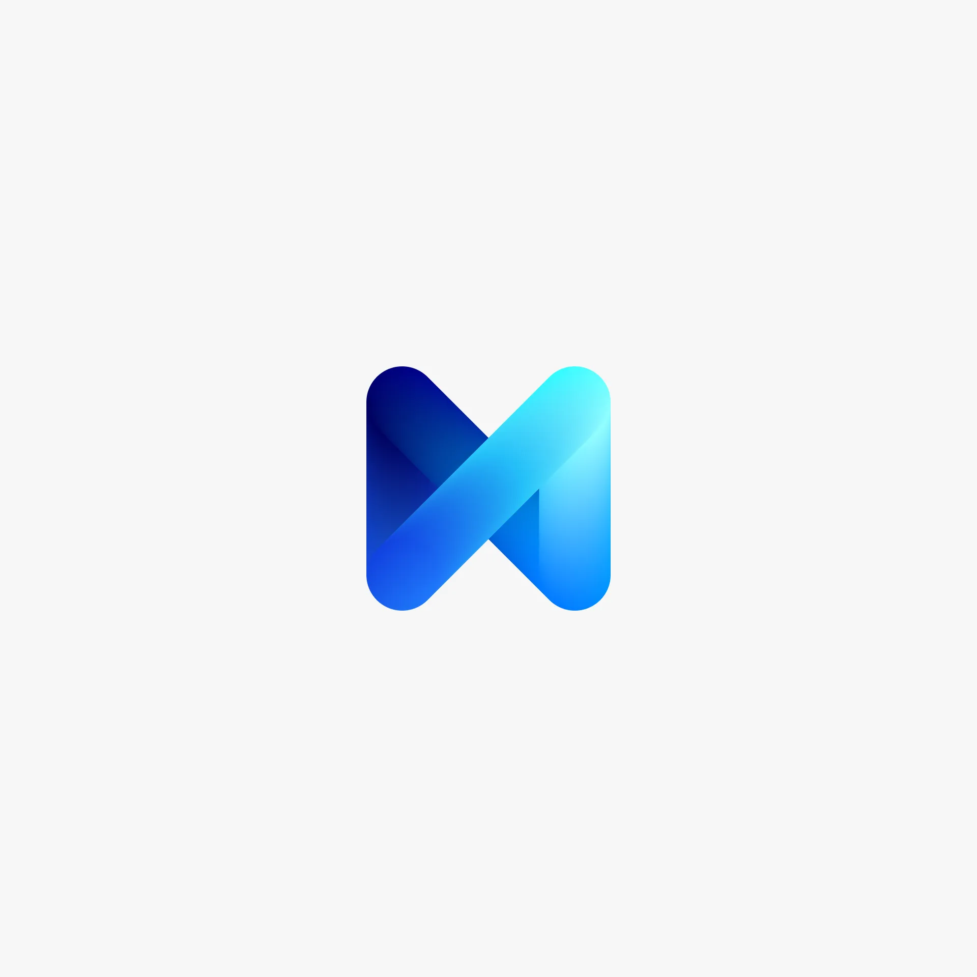 The M logo for Messenger's assistant, a blue gradient monogram